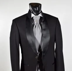 Abito Nero Musani Cerimonia Modello Coreano Slim Fit -Meyer Shop 0 00981900 1232