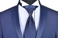 Baggi Men Abito Alla Coreana Da Sposo Blu Marine Baggi Cerimonia -Meyer Shop 0 012a58f1 1700