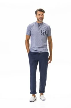 GREEN COAST Made In Italy Pantalone Effetto Tuta Blu Green Coast Puro Cotone Seersucker -Meyer Shop 0 0141adf6 1200