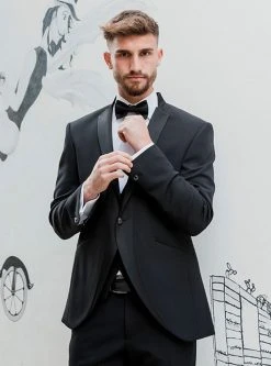 Musani Uomo Abito Smoking Moderno Blu Musani Slim Fit -Meyer Shop 0 018299a5 824