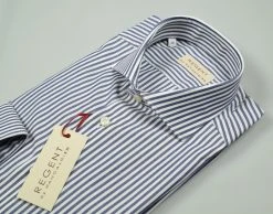 Regent By Pancaldi Camicia Slim Fit Pancaldi In Cotone A Righe Azzurro -Meyer Shop 0 019eee4a 1528