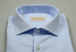 Regent By Pancaldi Camicia In Cotone Oxford Pancadi Celeste Chiaro Slim Fit