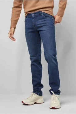 Jeans Slim Fit Blu Scuro Stone Washed M5 By Meyer