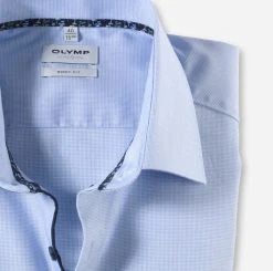 OLYMP Level Five Camicia Olymp Celeste Cotone Stretch Slim Fit -Meyer Shop 0 043f2715 706