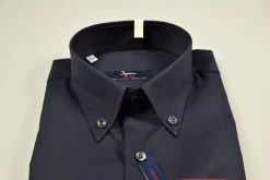 Camicia Blu Scuro Ingram Cotone No Stiro Collo Button Down -Meyer Shop 0 04782ba9 1600