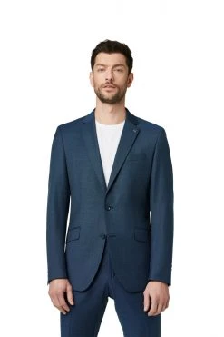 DIGEL Move Slim Fit Abito Bluette Slim Fit Digel Lana Stretch Zignone