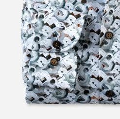 OLYMP Level Five Camicia Olymp Slim Fit Disegno Grafico Stampato Cotone Stretch -Meyer Shop 0 05307342 706