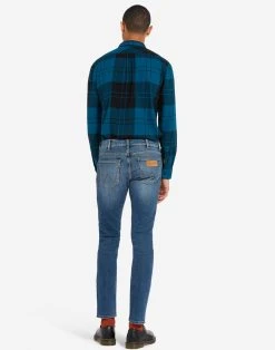 Jeans Stone Washed Wrangler Blu Fire Vestibilità Slim Fit -Meyer Shop 0 058532a8 1700