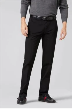 Pantalone Nero Meyer In Cotone Stretch Regular Fit -Meyer Shop 0 0711af06 1200
