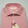 Regent By Pancaldi Camicia Pancaldi Slim Fit Collo Alla Coreana A Righe Rosse