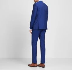 DIGEL Move Slim Fit Abito Digel Blu Royal Con Panciotto Slim Fit Lana Marzotto Super 100's