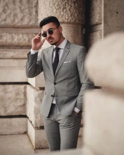 Abito Grigio Chiaro Digel Move Extra Slim Fit Stretch