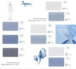 Camicia Ingram Celeste Slim Fit In Cotone Twill Diagonale Doppio Ritorto -Meyer Shop 0 0dd560f6 858 1