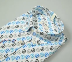 Camicia In Cotone Stampato Ingram Collo Button Down Regular Fit -Meyer Shop 0 0df093e4 1402