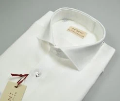 Regent By Pancaldi Camicia Pancaldi Bianca Slim Fit In Puro Lino Collo Alla Francese -Meyer Shop 0 0e797162 1424