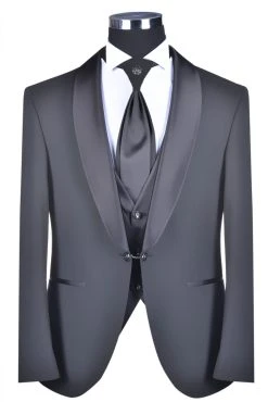 Baggi Men Abito Da Sposo Nero Baggi Cerimonia -Meyer Shop 0 0eaad613 1700