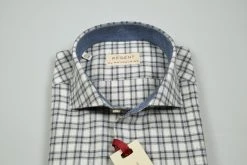 Regent By Pancaldi Camicia In Flanella Slim Fit Pancaldi Grigio A Quadri -Meyer Shop 0 0f13ae85 1600