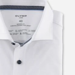 OLYMP Luxor Camicia Bianca Olymp In Jersey Modern Fit