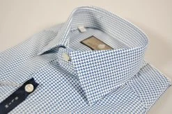 Camicia Slim Fit Micro Disegno Azzurro Duca Visconti -Meyer Shop 0 10b49811 1600