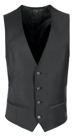 Abito Nero Slim Fit Con Gilet Roy Robson In Lana Stretch -Meyer Shop 0 12eee3fd 1024