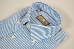Camicia Azzurra A Righe Button Down Duca Visconti -Meyer Shop 0 13834a7f 1600