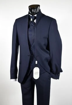Abito Blu Slim Fit Musani Milano Modello Alla Coreana -Meyer Shop 0 13e30b5c 1200