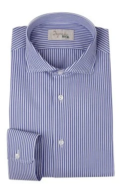 Camicia Ingram Slim Fit A Righe Azzurro In Cotone Organico -Meyer Shop 0 149808ce 1362