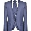 Baggi Men Abito Da Sposo Blu Alla Coreana Baggi Slim Fit