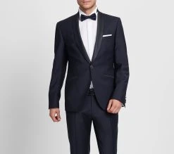 DIGEL Ceremony Smoking Blu Slim Fit Digel Cerimonia Lana Stretch