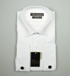 BAGGI CERIMONIA Camicia Elegante Slim Fit Baggi Polso Doppio Abbottonatura Coperta -Meyer Shop 0 17ced5d6 1700