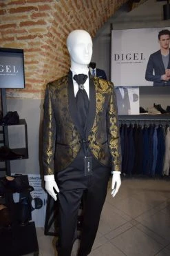 Musani Uomo Abito Musani Damascato Ecru Con Panciotto Cravatta E Papillon -Meyer Shop 0 18516c47 1200