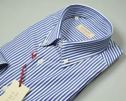 Regent By Pancaldi Camicia Pancaldi Righe Azzurro Regular Fit Button Down -Meyer Shop 0 18d8cf31 1500