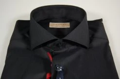 Regent By Pancaldi Camicia Nera Slim Fit Collo Francese Pancaldi -Meyer Shop 0 1a0a7f53 1600