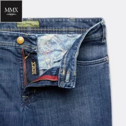 MMX Germany By Meyer Jeans Mmx Blu Stone Washed Stretch Slim Fit