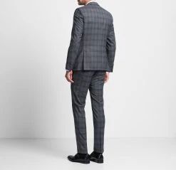 DIGEL Move Extra Slim Fit Abito Moda Slim Fit Digel Grigio A Quadri Con Panciotto -Meyer Shop 0 1c354302 1600