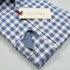 Regent By Pancaldi Camicia In Flanella Rasata Slim Fit Quadri Blu E Grigio