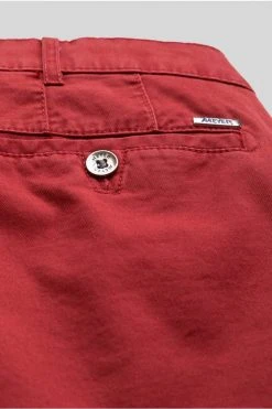 Pantalone Rosso Meyer In Cotone Stretch Regular Fit
