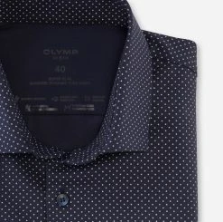 OLYMP N. 6 Camicia Blu A Pois In Jersey Super Slim Fit -Meyer Shop 0 22c0f581 706