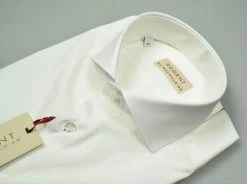 Regent By Pancaldi Camicia Pancaldi Slim Fit Bianca Cotone Stretch Collo Alla Francese