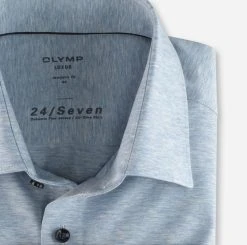OLYMP Luxor Camicia In Jersey Celeste Olymp Modern Fit