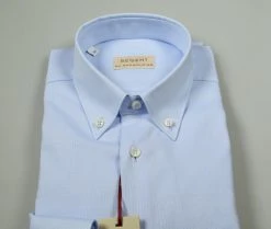 Regent By Pancaldi Camicia Button Down Celeste Pancaldi Cotone Oxford Regular Fit