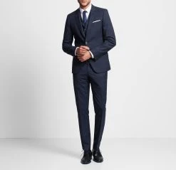 DIGEL Move Extra Slim Fit Abito Moda Slim Fit Digel Blu A Quadri Con Panciotto -Meyer Shop 0 242f7177 1600