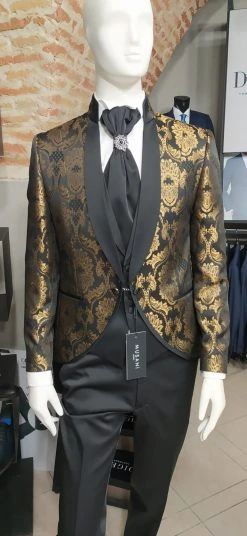 Musani Uomo Abito Musani Damascato Ecru Con Panciotto Cravatta E Papillon -Meyer Shop 0 24576870 1600