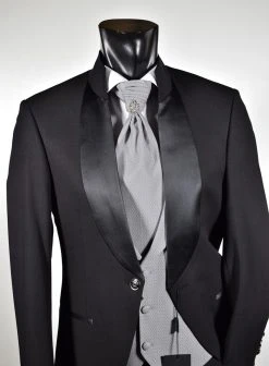 Abito Nero Musani Cerimonia Modello Coreano Slim Fit -Meyer Shop 0 24ec9428 1200