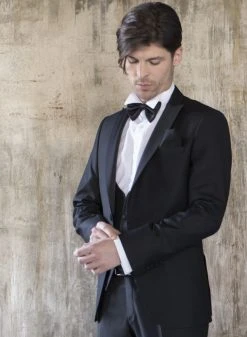 Musani Wedding Smoking Con Panciotto Nero Slim Fit Musani Cerimonia -Meyer Shop 0 25c74eb8 910