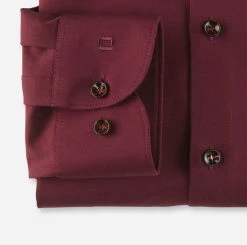 Camicia Olymp Level Five In Jersey Bordeaux Slim Fit