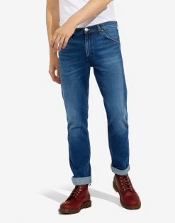 Jeans Wrangler Slim Fit A Vita Alta Denim Stretch -Meyer Shop 0 28603db7 1700