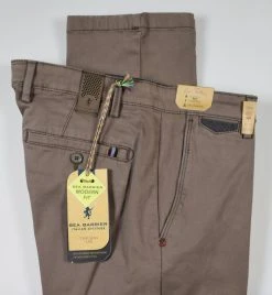 Pantalone Sea Barrier Marrone In Cotone Raso Stretch Modern Fit -Meyer Shop 0 28b7cfa8 1700