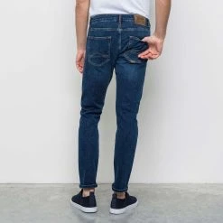 Jeans Mcs Blu Denim Cotone Stretch Stone Washed