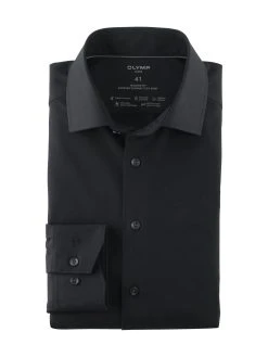 OLYMP Luxor Camicia Nera Olymp Dynamic Flex Modern Fit -Meyer Shop 0 29be3873 1700